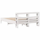 sengeramme uden madras 140x190 cm massivt fyrretræ hvid