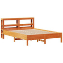 sengeramme uden madras 140x190 cm massivt fyrretræ gyldenbrun