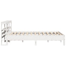 sengeramme uden madras 135x190 cm massivt fyrretræ hvid