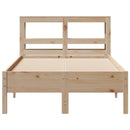 sengeramme uden madras 120x190 cm massivt fyrretræ