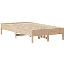 sengeramme uden madras 120x190 cm massivt fyrretræ