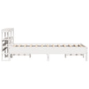 sengeramme uden madras 120x190 cm massivt fyrretræ hvid