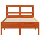 sengeramme uden madras 120x190 cm massivt fyrretræ gyldenbrun