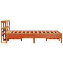 sengeramme uden madras 120x190 cm massivt fyrretræ gyldenbrun