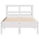 sengeramme uden madras 90x190 cm massivt fyrretræ hvid