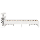 sengeramme uden madras 90x190 cm massivt fyrretræ hvid