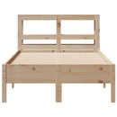 sengeramme uden madras 75x190 cm massivt fyrretræ