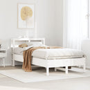 sengeramme uden madras 75x190 cm massivt fyrretræ hvid
