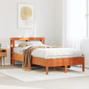 sengeramme uden madras 75x190 cm massivt fyrretræ gyldenbrun
