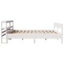sengeramme uden madras 200x200 cm massivt fyrretræ hvid