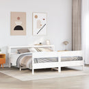 sengeramme uden madras 180x200 cm massivt fyrretræ hvid