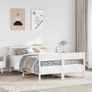 sengeramme uden madras 140x200 cm massivt fyrretræ hvid