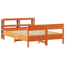 sengeramme uden madras 120x200 cm massivt fyrretræ gyldenbrun