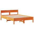 sengeramme uden madras 120x200 cm massivt fyrretræ gyldenbrun