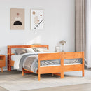 sengeramme uden madras 120x200 cm massivt fyrretræ gyldenbrun