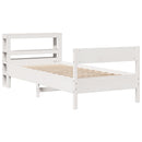 sengeramme uden madras 90x200 cm massivt fyrretræ hvid