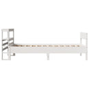sengeramme uden madras 90x200 cm massivt fyrretræ hvid