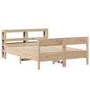 sengeramme uden madras 140x190 cm massivt fyrretræ