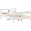 sengeramme uden madras 140x190 cm massivt fyrretræ hvid
