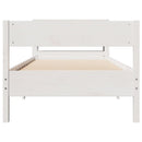 sengeramme uden madras 90x190 cm massivt fyrretræ hvid