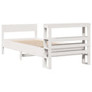 sengeramme uden madras 90x190 cm massivt fyrretræ hvid