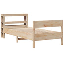 sengeramme uden madras 75x190 cm massivt fyrretræ