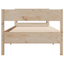 sengeramme uden madras 75x190 cm massivt fyrretræ