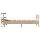 sengeramme uden madras 75x190 cm massivt fyrretræ