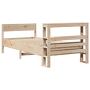 sengeramme uden madras 75x190 cm massivt fyrretræ