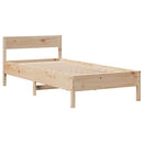 sengeramme uden madras 75x190 cm massivt fyrretræ