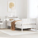 sengeramme uden madras 75x190 cm massivt fyrretræ hvid