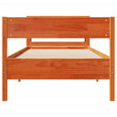 sengeramme uden madras 75x190 cm massivt fyrretræ gyldenbrun