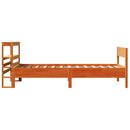 sengeramme uden madras 75x190 cm massivt fyrretræ gyldenbrun