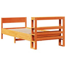 sengeramme uden madras 75x190 cm massivt fyrretræ gyldenbrun