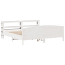 sengeramme uden madras 200x200 cm massivt fyrretræ hvid
