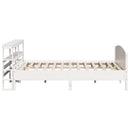 sengeramme uden madras 200x200 cm massivt fyrretræ hvid
