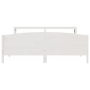 sengeramme uden madras 180x200 cm massivt fyrretræ hvid