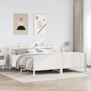 sengeramme uden madras 180x200 cm massivt fyrretræ hvid
