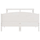 sengeramme uden madras 120x200 cm massivt fyrretræ hvid