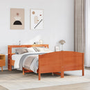 sengeramme uden madras 120x200 cm massivt fyrretræ gyldenbrun