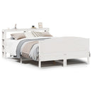 sengeramme uden madras 140x190 cm massivt fyrretræ hvid