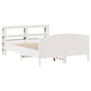 sengeramme uden madras 140x190 cm massivt fyrretræ hvid