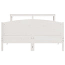 sengeramme uden madras 140x190 cm massivt fyrretræ hvid