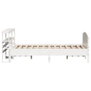 sengeramme uden madras 140x190 cm massivt fyrretræ hvid