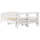 sengeramme uden madras 140x190 cm massivt fyrretræ hvid