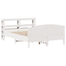 sengeramme uden madras 120x190 cm massivt fyrretræ hvid