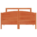 sengeramme uden madras 120x190 cm massivt fyrretræ gyldenbrun