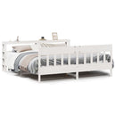 sengeramme uden madras 200x200 cm massivt fyrretræ hvid