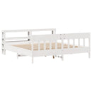 sengeramme uden madras 200x200 cm massivt fyrretræ hvid