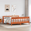 sengeramme uden madras 180x200 cm massivt fyrretræ gyldenbrun